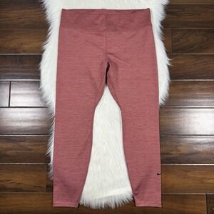 Nike Women's Size 1X Canyon Rust One Luxe Dri Fit Mid Rise Leggings Tight AV8172